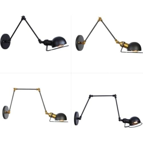 Loft E27 wall lamp mechanical arm france Jielde wall lamp reminisced retractable double vintage Wall Swing Arm Light