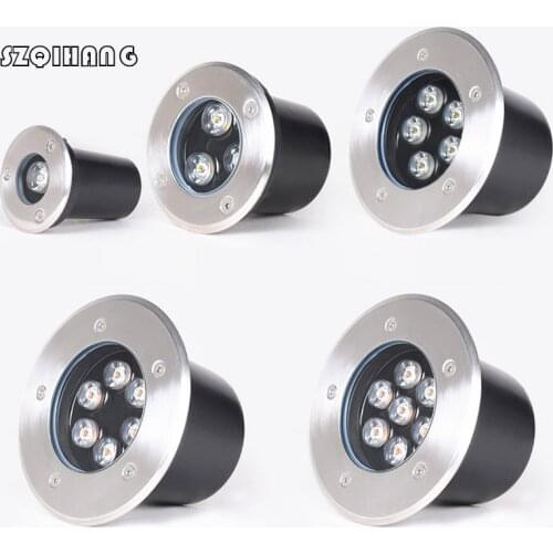 Waterproof 1W 3W 5W 6W 7W 9W 12W LED Underground light Ground Garden Path Floor Lamp Outdoor Buried Yard Lamp Landscape Light