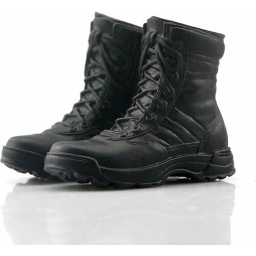 1/6th Soldiers One-piece Rubber Hollow Combat Boots Model for 12" Action Doll