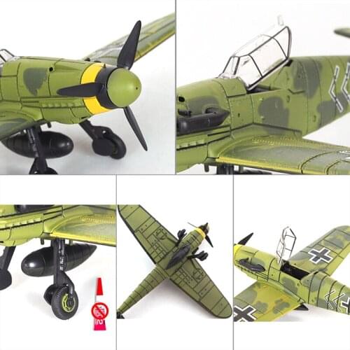 1Pcs Assemble Fighter Model Toys Building Tool Sets Aircraft Diecast 1/48 Scale War-II Spitfire Gift for Boy