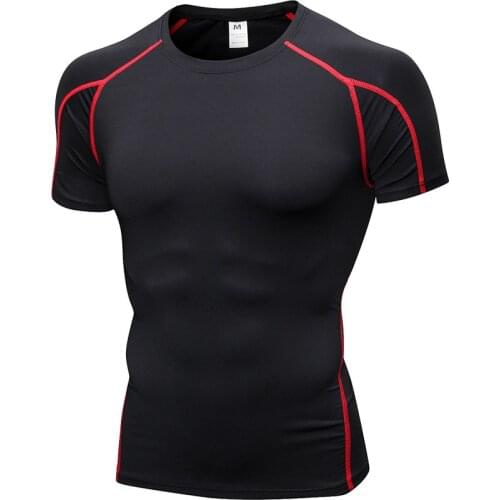 2021 Summer Gym Shirt Sport T Shirt Men Quick Drying Running Shirt Men Workout Training Tee Shirt Fitness Tops T-Shirt