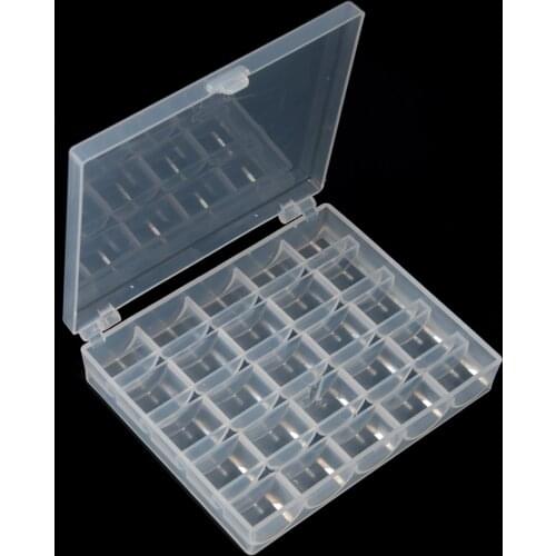 25 Slots Empty Bobbins Spools Box Sewing Machine Bobbin Case Covers Sewing Goody Sewing Accessories