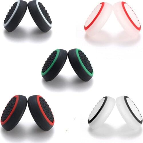 4PCs Silicone Analog Thumb Stick Grips Cover for PlayStation 4 PS4 Pro Slim for Xbox 360 One for PS3 Controller Thumbstick Caps