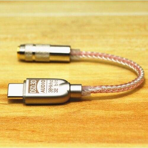 Type C To 3.5mm Jack Decoding DAC Adapter HiFi Audio Converter Mobile Phone Earphone Amplifier Support 3D Sound