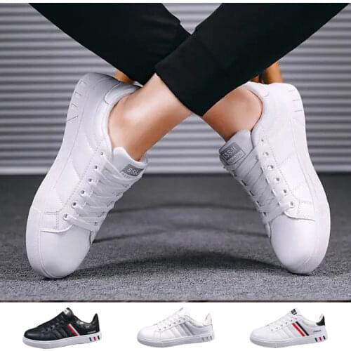 AIRAVATA Men's White Sneakers