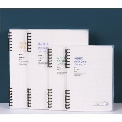 A7/A5/B5 PP Cover Binder Loose-leaf Notebook Loose-leaf Inner Page Diary Planner Storage Folder School Office Supplies