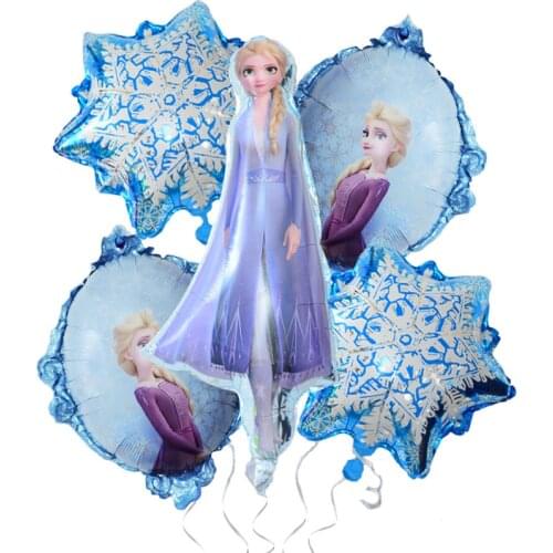 Frozen Large Balloon Aluminum Film Balloon Cartoon Snow Treasure Princess Aisha Balloons Theme Birthday Party Decorations