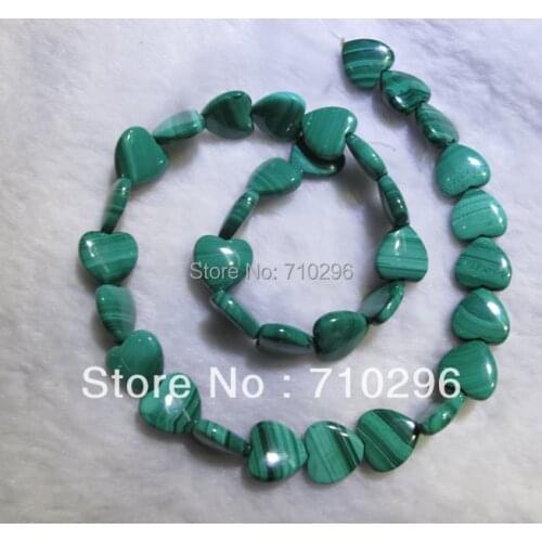 Wholesale 1 string of 15.5" Natural Malachite 10mm Heart Beads,gem stone jewelry loose beads