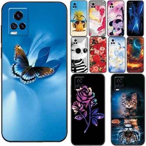 For vivo V20 Case Black TPU Back Cover For vivo V20 Capa Cool Fashion Phone Shell For vivo V20 v20 Soft Silicone Protective Case