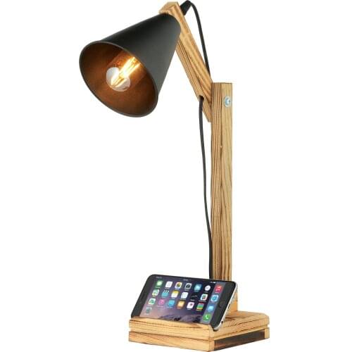 Demo Table Lamp Wood-Black
