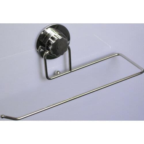 Paper Towel Box Holder Stainless Steel Kitchen Pantry Bathroom Super Suction Cup Racks New