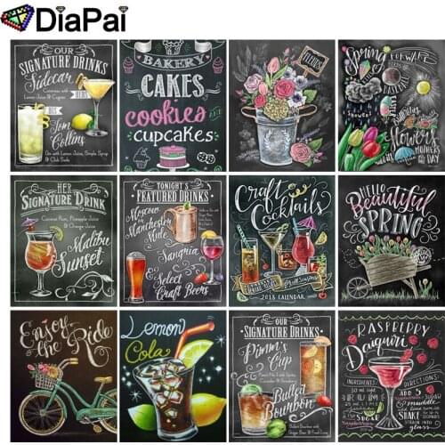 DIAPAI 100% Full Square/Round Drill 5D DIY Diamond Painting "Flower text" 3D Embroidery Cross Stitch Home Decor