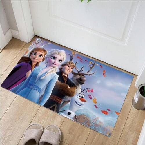Disney Anna Elsa Door Mat baby playmat Non-slip mat Kids Boys Girls Carpet Bedroom Kitchen Carpet Indoor Bathroom Mat