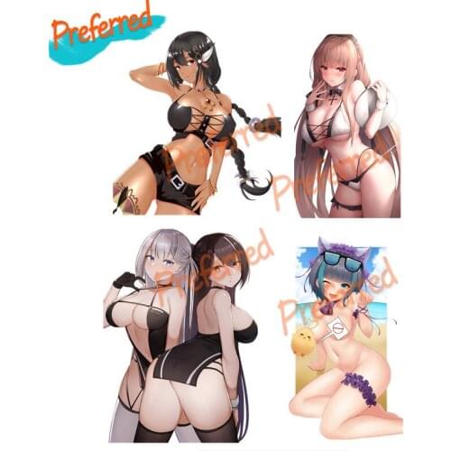 Hentai Azur Lane Bikini Sexy Girl Decal Motocross Racing Laptop Helmet Trunk Wall Vinyl Car Sticker Die Cutting