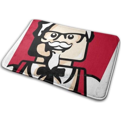 Kfc-Mat Rug Carpet Anti-Slip Bedroom Entrance Door Mat Fried Chicken Chicken Colonel Sanders Food Logo Kfc