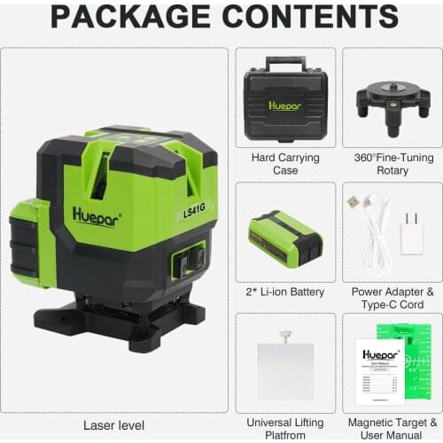 High Accuracy Pro Laser Level LS415 4V1H(360°）With 5 laser points OSRAM Cross Line Self-leveling Rotary Laser Level