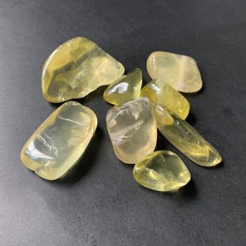 Natural Citrine Quartz Crystal Lemon Quartz Stone Tumbled Irregular Tumble Stones Polished Home Table Feng Shui Pot Decor 100g
