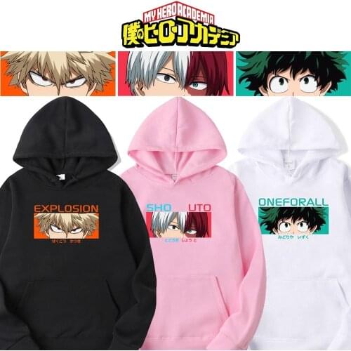 The Latest My Hero Academia Cartoon Cosplay Hedging Anime Peripheral Printing Loose Casual Unisex Collarless Hooded Sweater