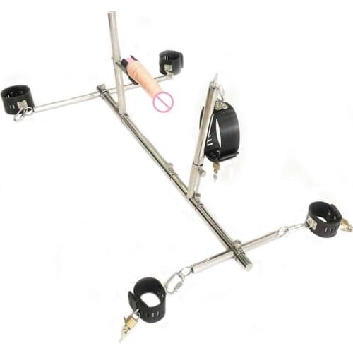 New K9 Stainless Steel Adult Toys Bondage Device Spreader Bar Handcuffs and Sex Neck Collar Sex Furniture for Women Men G7-6-127