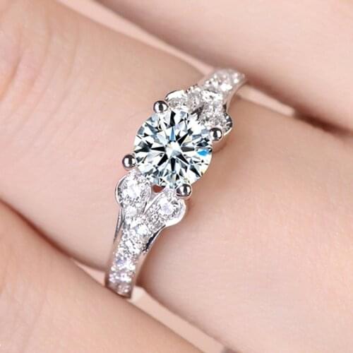 Cincin Wanita Engagement Rings For Women Silver Color Party Jewelry Wedding Ring Bijoux Femme Anillos Mujer Gifts CC096