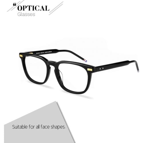 2021 New York Thom Brand Retro Square Acetate Optical Glasses Frame For Men Women Spectacle Eyeglasses Oculos De Grau TB402