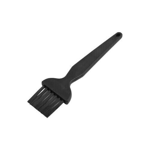 Plastic Flat Handle Anti Static ESD PCB Cleaning Brush Black 3cmx2.5cmm
