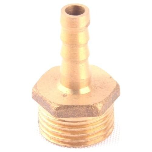20pcs Green Thumb Brass Straight Connector 1/2 Inch to 8mm Male Thread Brass Fitting Hose Pipe Brass Adapter