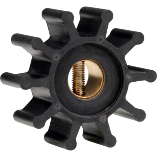 Water Pump Impeller for Jabsco Johnson Yanmar 18653-0001 09-810B 128990-42200 10 Blades Black Rubber Diameter 50mm