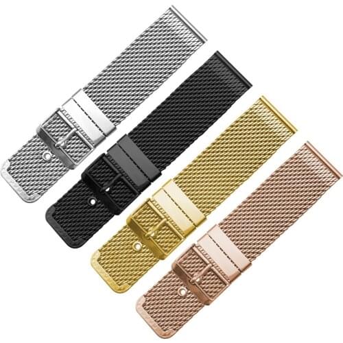 Milanese Thickening Watch band 20/22mm strap for huawei gt 2 For Samsung galaxy 42/46mm huami amazfit GTR Bip40/44mm Gear S2/3