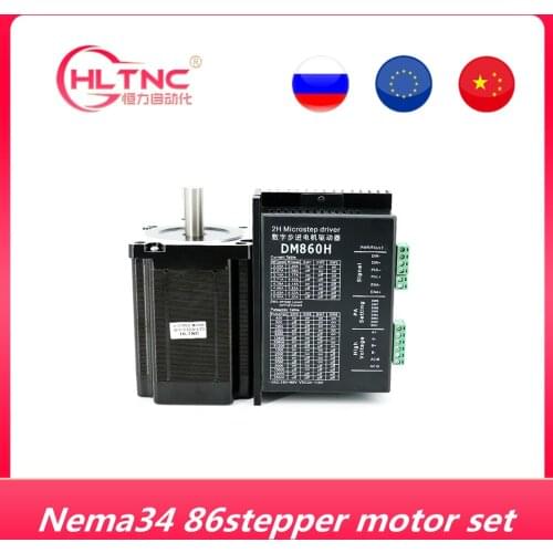 86 Nema 34 3.5/4.5/5.5/6/8.5.12N.M Stepper Motor Stepping Motor with DM860H / DMA860H DC Driver for CNC Kit