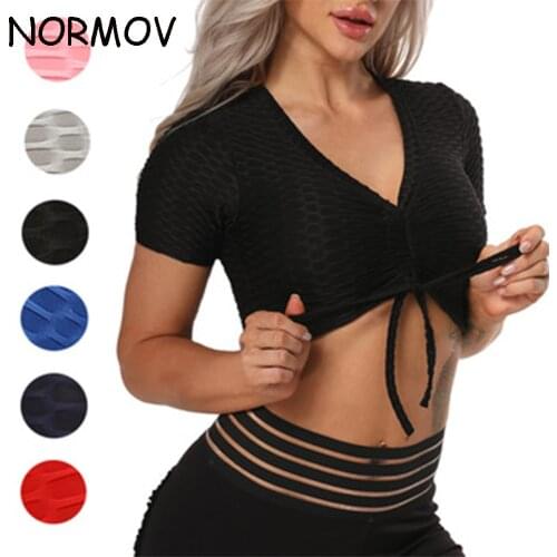 NORMOV New Sports Bra Women Push Up Underwear Fitness Yoga Tank Crop Top Bra Athletic Vest Gym Shirt Sport Running Sportswear