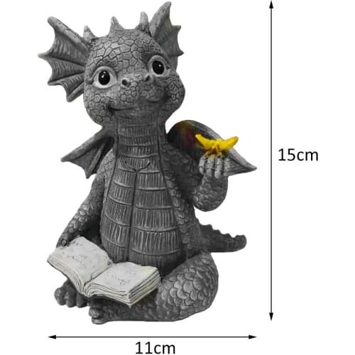 Lovely Resin Dragon Statue Buddha Art Yard Sculptures Zen Yoga Figurine Garden For Outdoor Courtyard Porch Decoration Ornament