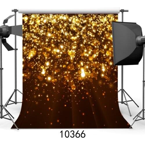 Fabric Cloth Custom Photography Backdrops Prop Christmas Background Golden Spakles Vinyl Backgrounds Photo Studio Party Stage