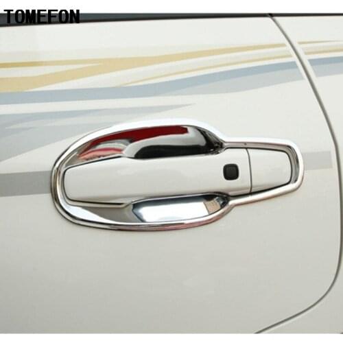 TOMEFON 8pcs For Toyota Land Cruiser LC200 2016 ABS Chrome Door Handle Bowl Covers Trim