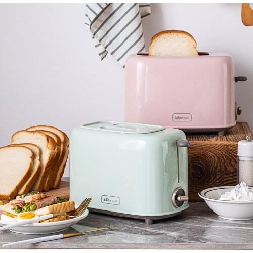 Bear 220V Toaster Toasters Toaster Steamed Bread Slicer Household Automatic Stainless Steel 2 Slice Toast Heating Machine