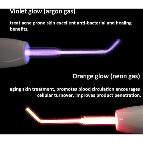 1 pcs High Frequency Pinpoint Electrode K Facial Spa Skin Spot Remover Violet Orange Ray Machine
