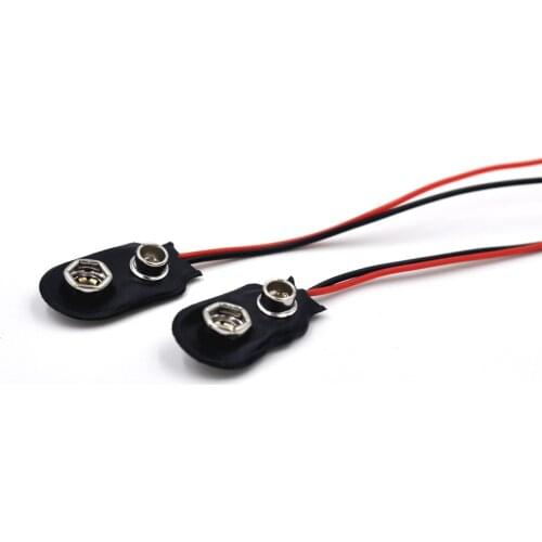 10pcs 9V Battery Snap Connector clip Lead Wires holder 9volt Battery Holder Clip Snap On Connector Cable