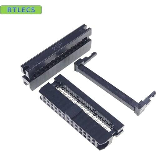 100 Pcs 0.079" 2.0mm 26 Pin dual Row IDC Socket Female 2x13 P 26 position Rectangular connector Receptacle Ribbon Cable 28 AWG