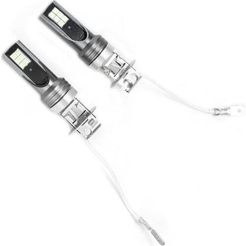 2pcs 3030-12LED DC12V - 24 V H3 24W 6000K White Car LED Fog Lamp Auto Fog Light Car Styling