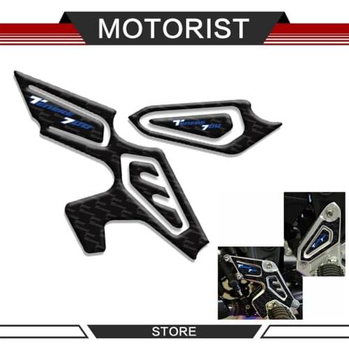 3D Motorcycle Accessories footstep Foot rest spikes pedal Sticker For Yamaha Tenere 700 tenere Pad Protection Sticker Decal