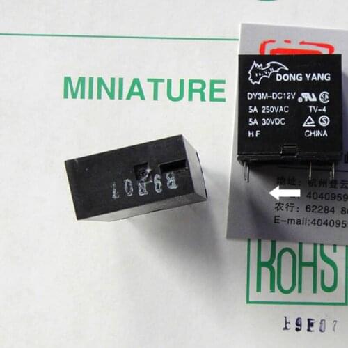 5pcs/lot [In stock] Relay DY3M-DC12V HF42F-012-2HS 2 groups normally open 5A