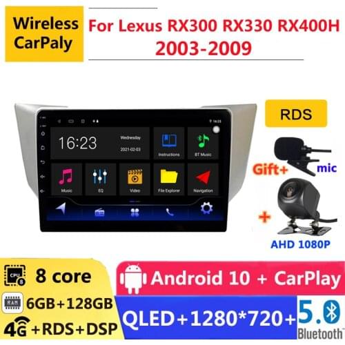 6G RAM 2 din android 10 car radio auto stereo for Lexus RX300 RX330 RX400H 2003 2004 - 2009 navigation GPS DVD Multimedia Player