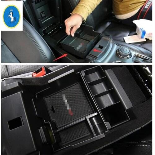 Yimaautotrims Auto Accessory Plastic Central Slot Storage Box Decorative Molding Cover Kit Fit For Ford Explorer 2013 - 2017