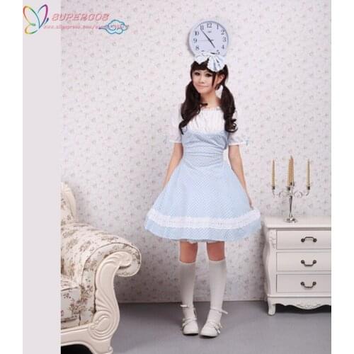 Free shipping! New Arrivals! High quality! Cotton Blue And White Lolita Dress