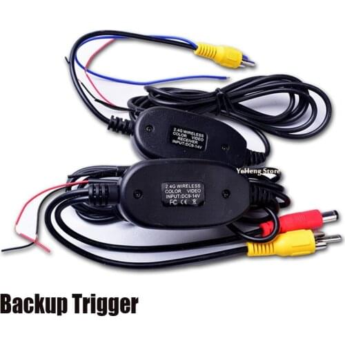 Wireless Video Cable w/ Backup Trigger Wire Tx & Rx for RCA Rear View Camera Kit