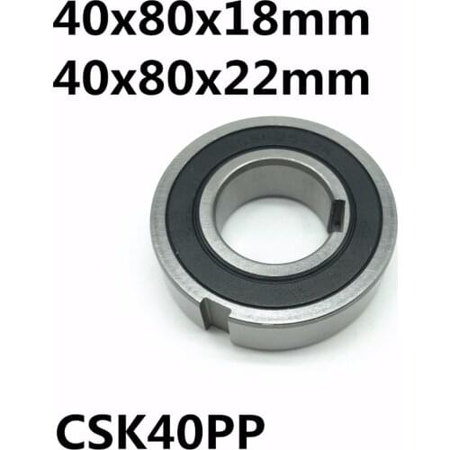 CSK40 CSK40PP 40x80x18 40x80x22 mm One Way Bearing With Keyway Sprag Freewheel Backstop Clutch Free shipping