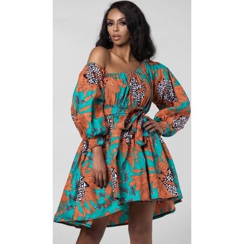 Dashiki strapless dress women Ankara clothes sexy party dresses groom outfits Africa clothing for ladies drop shipping