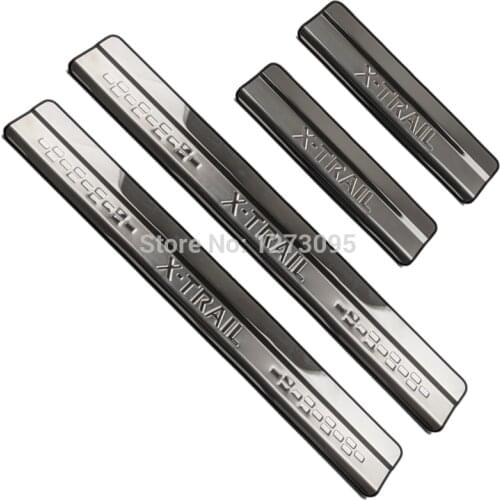 For 2008-2018 2019 2020 Nissan X-Trail X Trail XTrail T32 T31 Stainless Door Sills Kick Plates Protector Car Styling Accessories