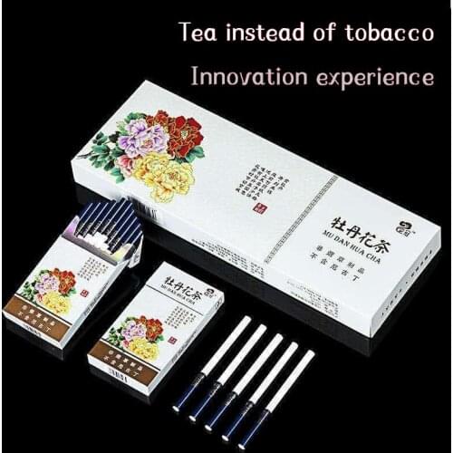 Hot Selling Peony Tea Cigarette Fine Tea Herbal Cigarettes Women Men Healthy Cigarettes No Nicotine & Tobacco Free freight
