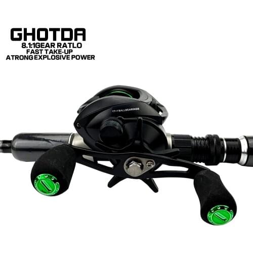 Baitcasting Reel 8.1:1 Gear Ratio Reel Freshwater Aluminum Spool 10 KG Drag Fishing Coil